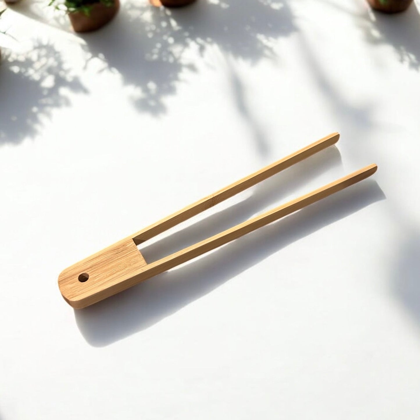 sustainable, zero waste, earth - friendly, plastic - free 10" Bamboo Sleek Tong - Bamboo Switch