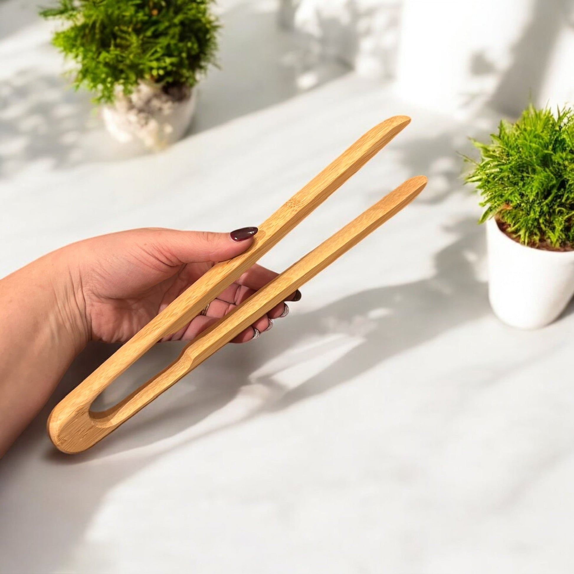 sustainable, zero waste, earth - friendly, plastic - free 12" Bamboo Tong - Bamboo Switch