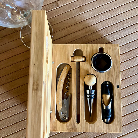 Bamboo Wine Opener Set