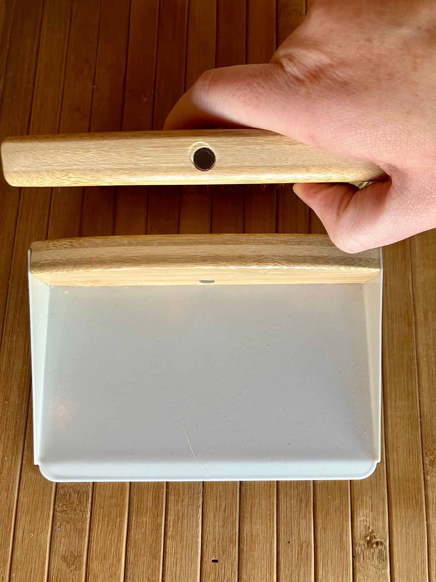 Bamboo Dust Pan With Brush