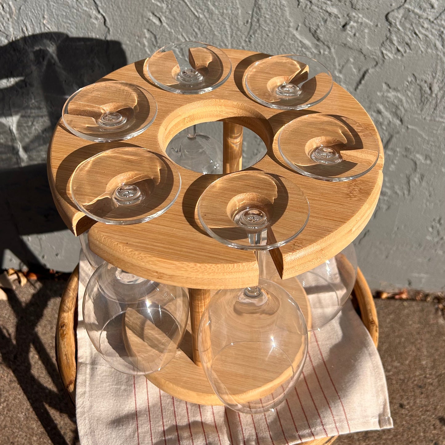 Bamboo Wine Serving Holder