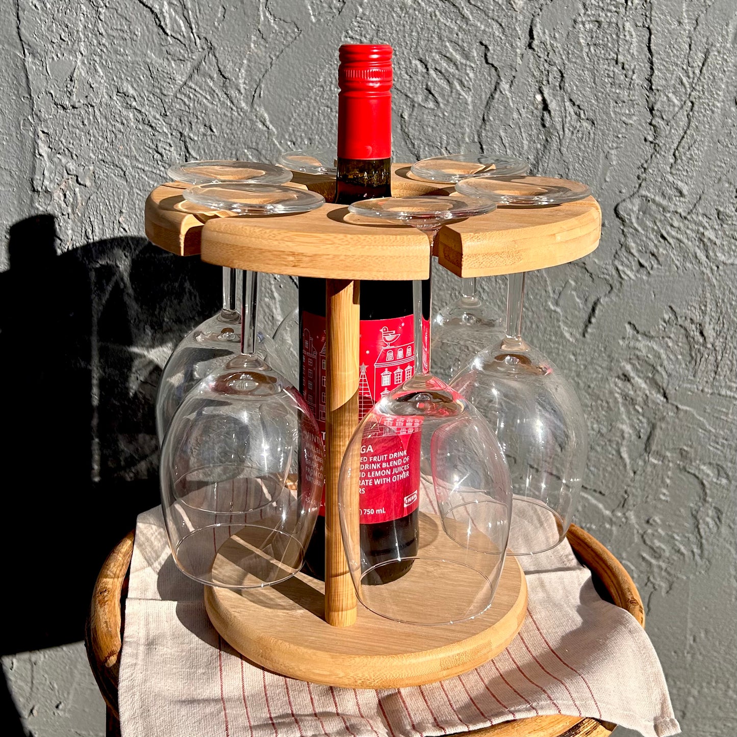 Bamboo Wine Serving Holder