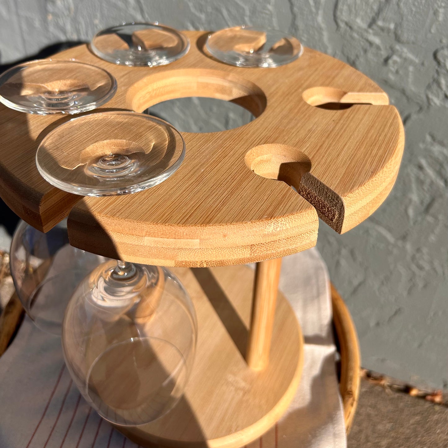 Bamboo Wine Serving Holder