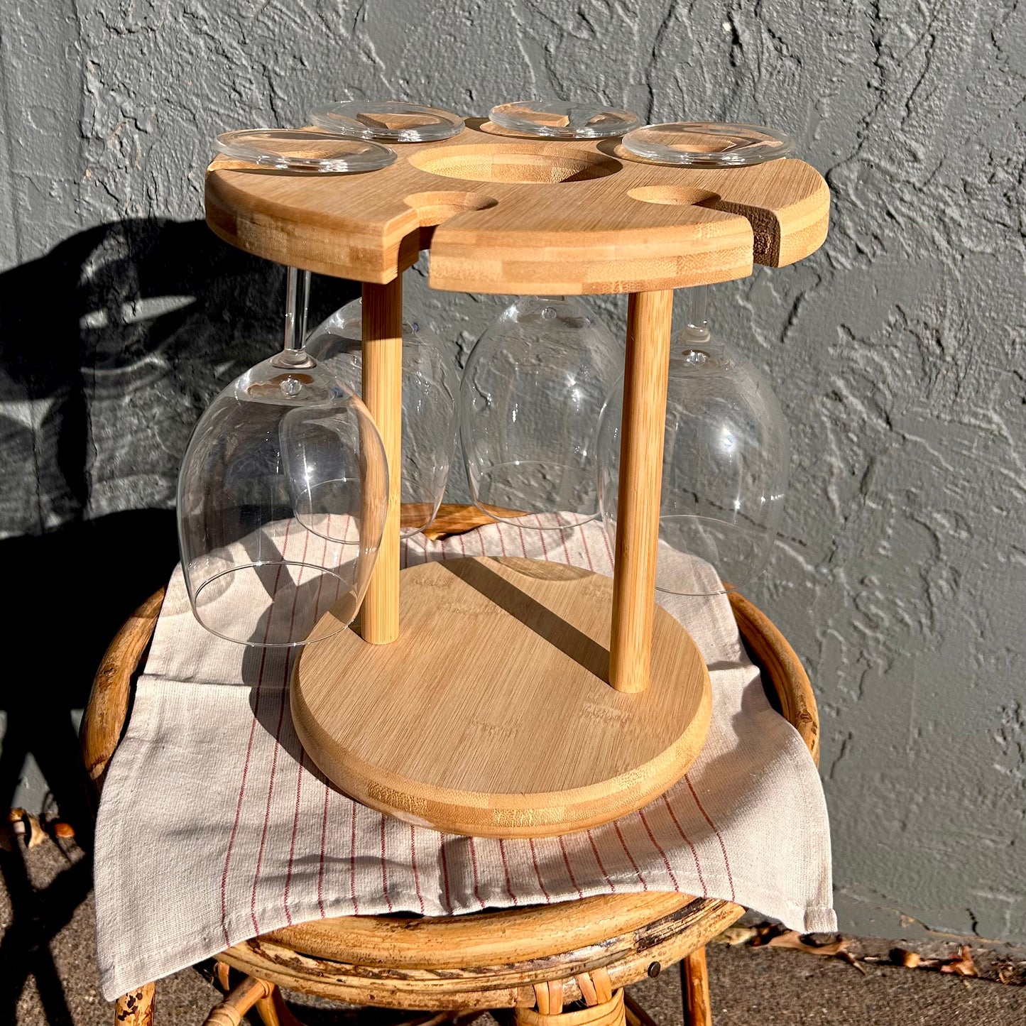 Bamboo Wine Serving Holder