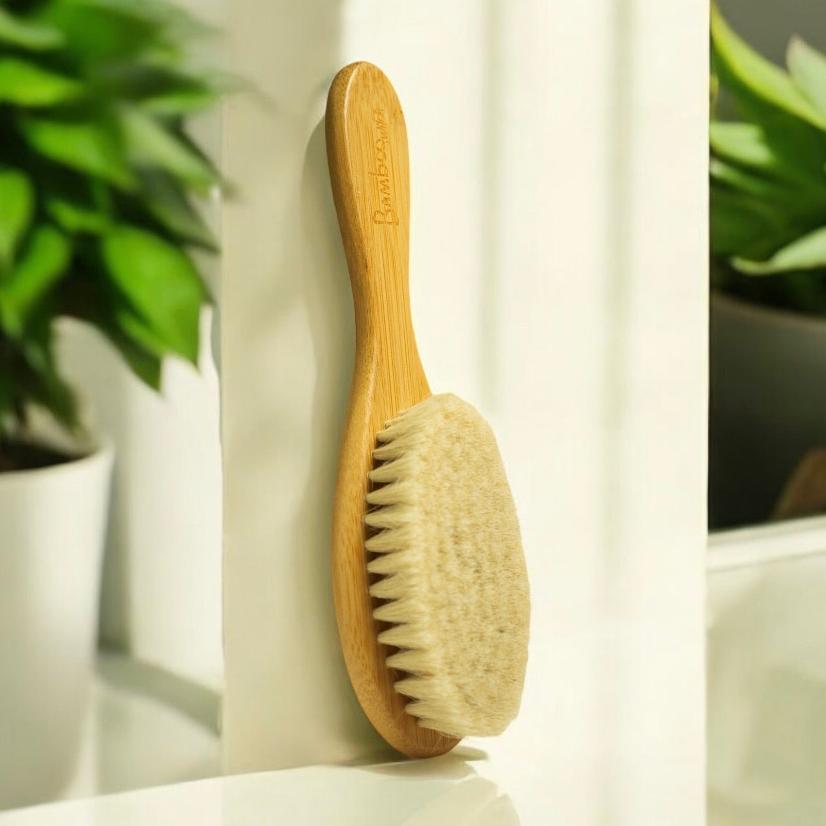 sustainable, zero waste, earth - friendly, plastic - free Bamboo Baby Hairbrush - Bamboo Switch