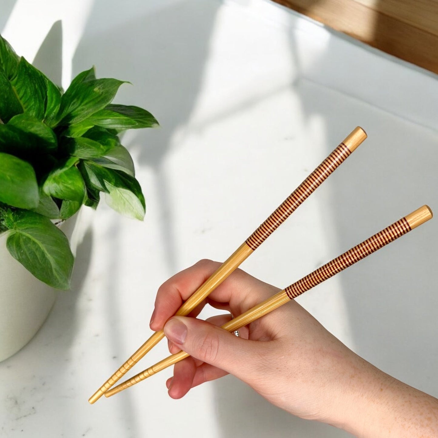 sustainable, zero waste, earth - friendly, plastic - free Bamboo Chopsticks | Set of 2 - Bamboo Switch