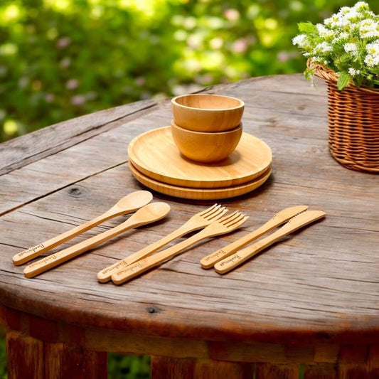 sustainable, zero waste, earth - friendly, plastic - free Bamboo Dinnerware Set - Bamboo Switch