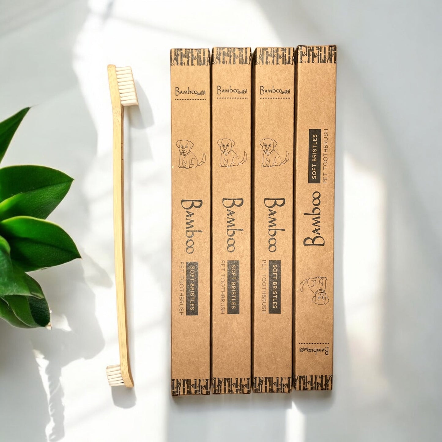 sustainable, zero waste, earth - friendly, plastic - free Bamboo Dog Toothbrush - Bamboo Switch