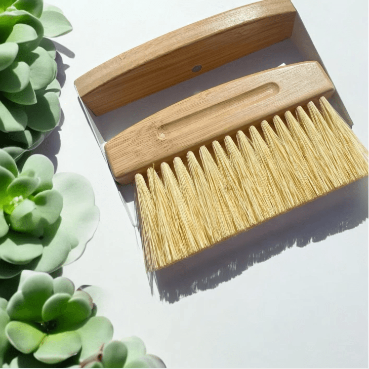 sustainable, zero waste, earth - friendly, plastic - free Bamboo Dust Pan With Brush - Bamboo Switch