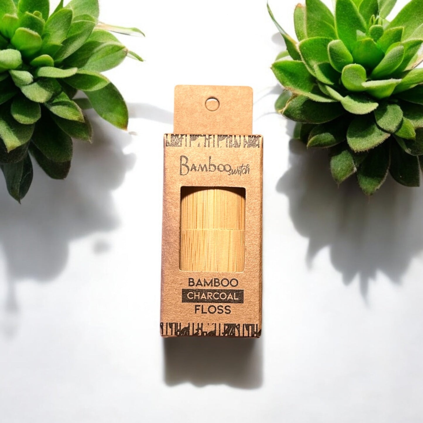 sustainable, zero waste, earth - friendly, plastic - free Bamboo Floss Container + Bamboo Charcoal Floss - Bamboo Switch