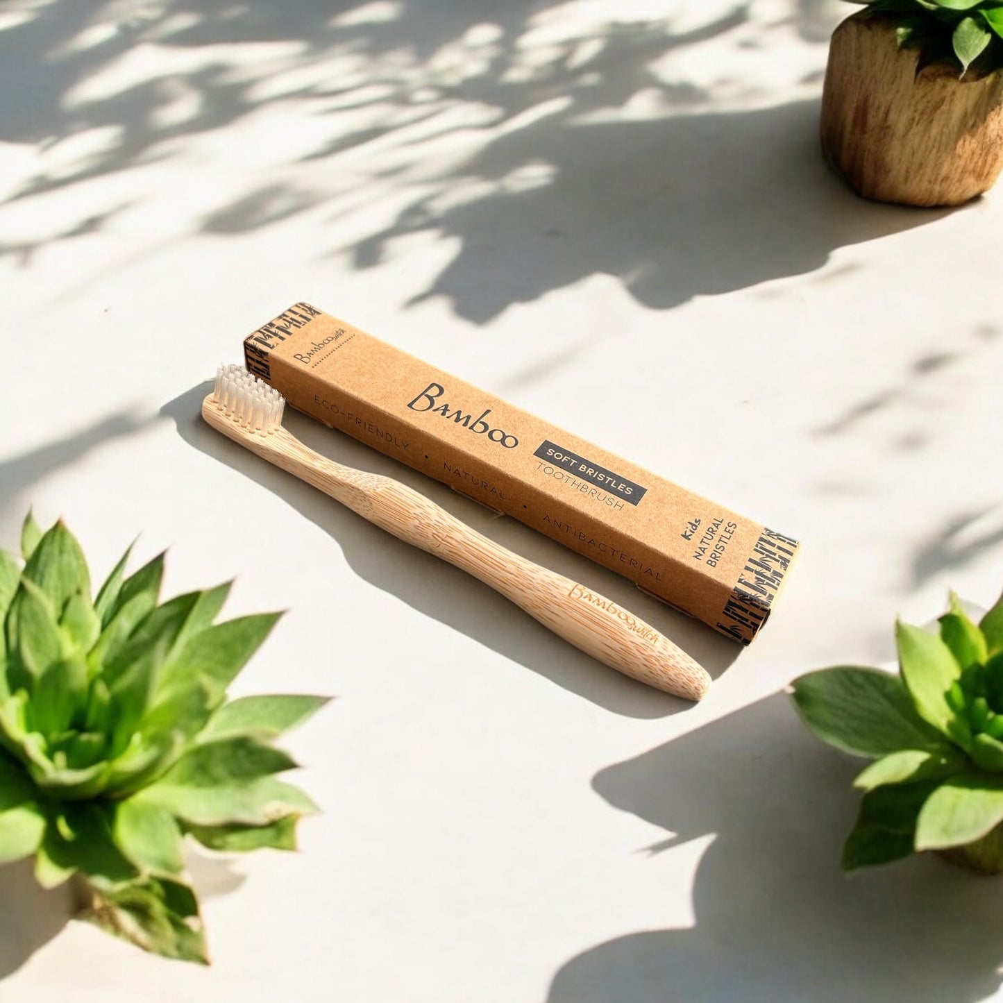 sustainable, zero waste, earth - friendly, plastic - free Bamboo Kids Toothbrush | Compostable Bristle - Bamboo Switch