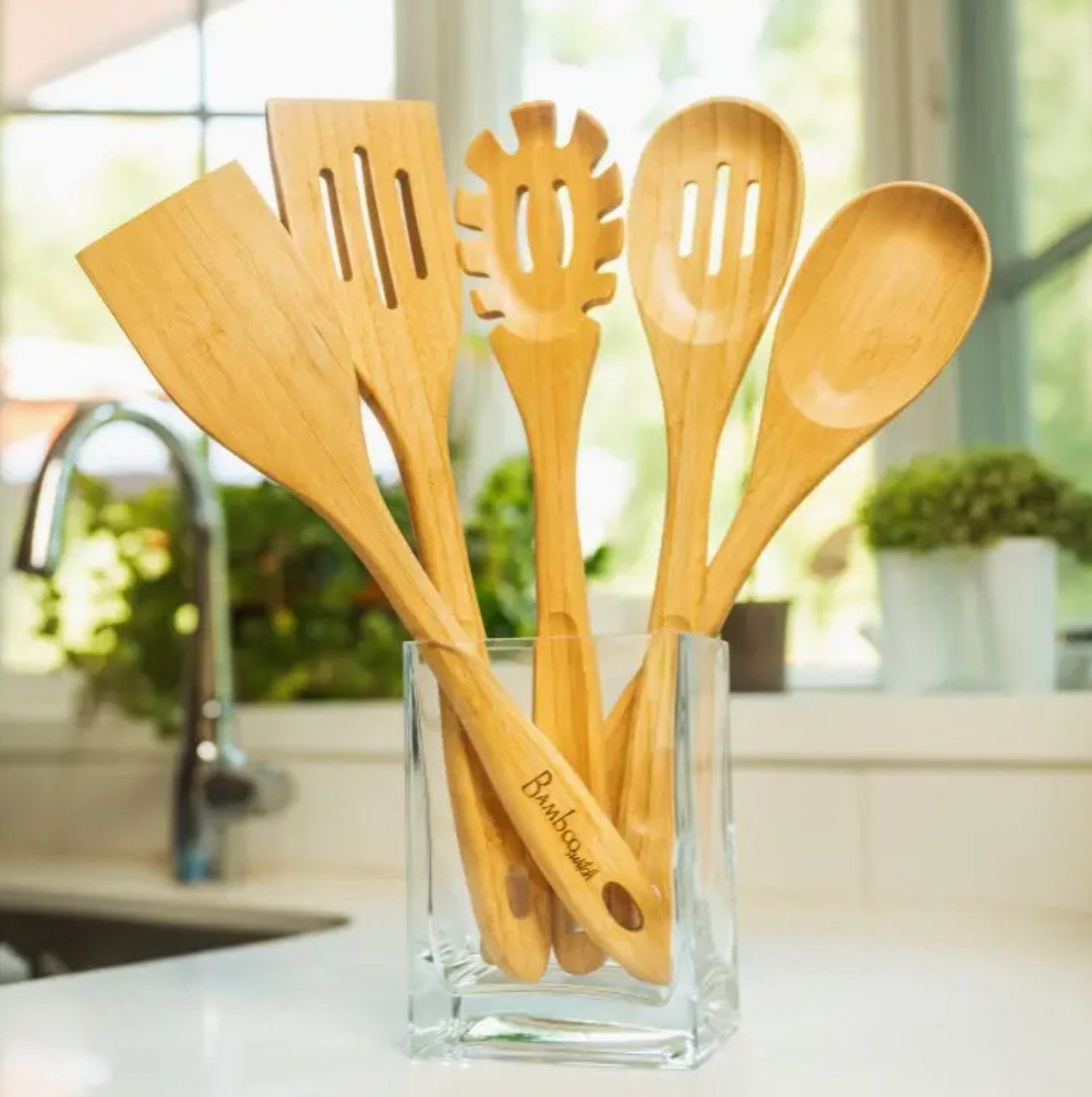 sustainable, zero waste, earth-friendly, plastic-free Bamboo Kitchen Utensil Set - Bamboo Switch