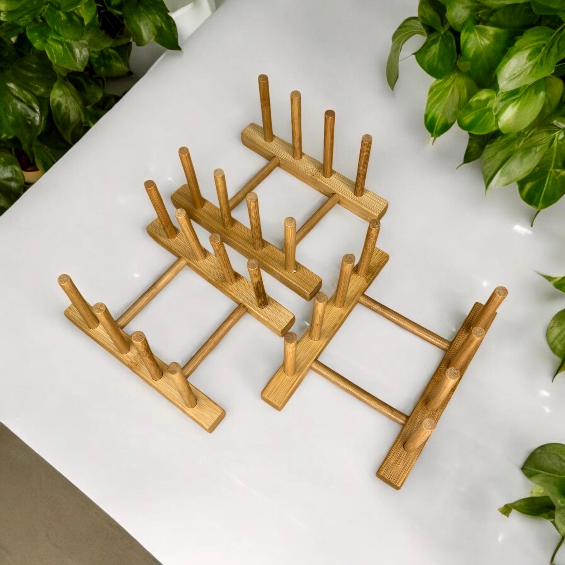 sustainable, zero waste, earth - friendly, plastic - free Bamboo Pegged Drying Rack | 4 Peg - Bamboo Switch