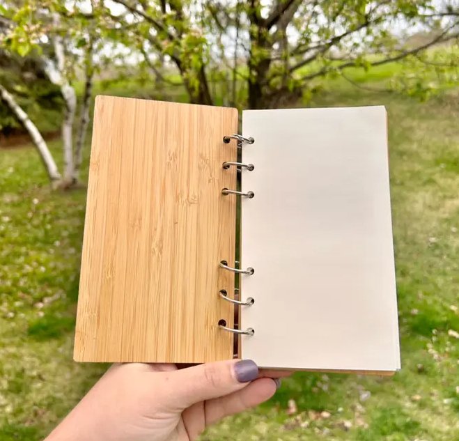 sustainable, zero waste, earth - friendly, plastic - free Bamboo Ringed Notebook - Bamboo Switch