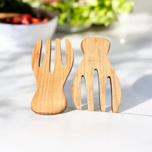 sustainable, zero waste, earth - friendly, plastic - free Bamboo Salad Hands | Set of 2 - Bamboo Switch