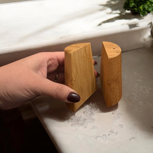 sustainable, zero waste, earth - friendly, plastic - free Bamboo Salt & Pepper Shaker - Bamboo Switch