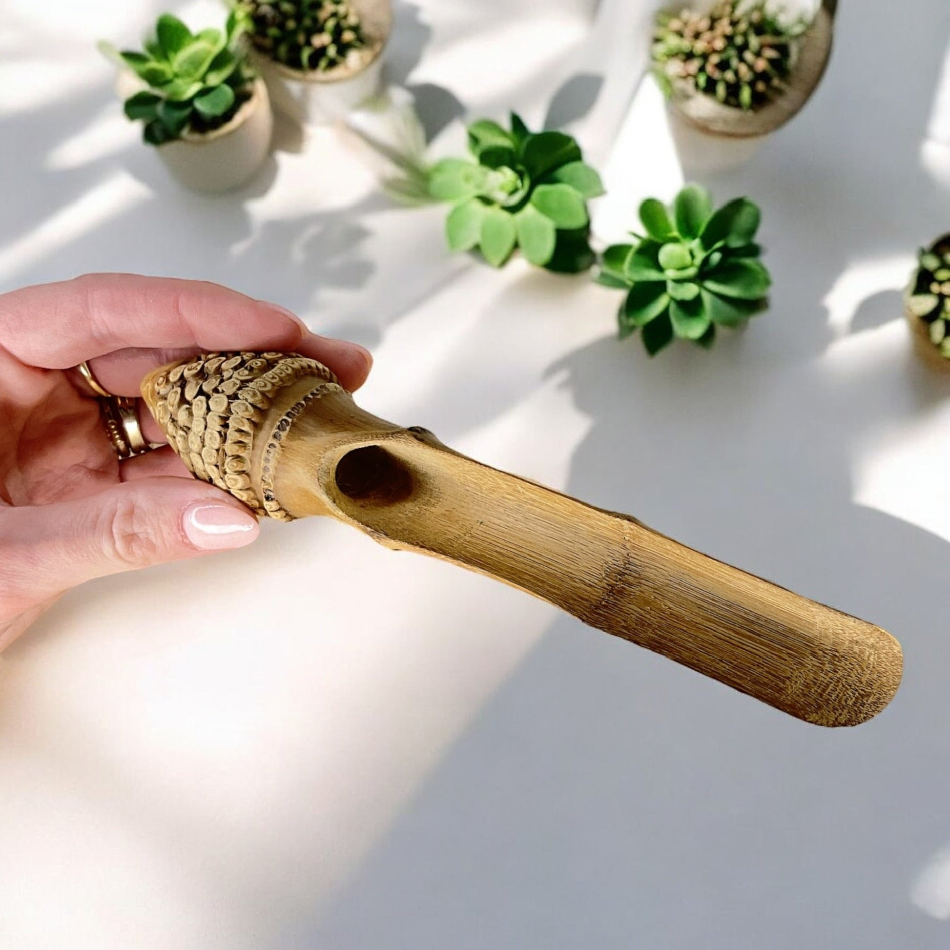 sustainable, zero waste, earth - friendly, plastic - free Bamboo Scoop | Cone Root Handle - Bamboo Switch