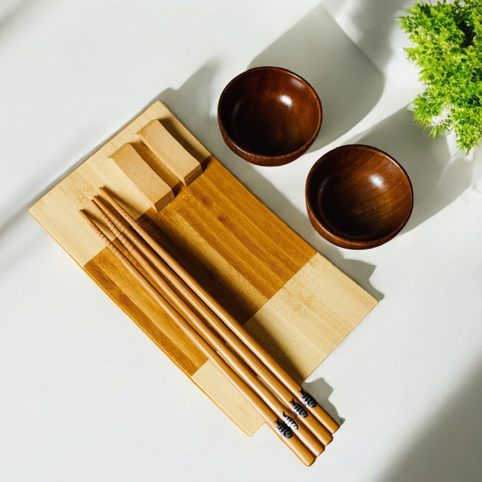 sustainable, zero waste, earth - friendly, plastic - free Bamboo Sushi Plate Set - Bamboo Switch