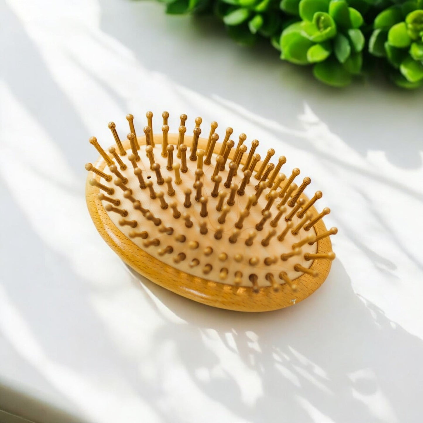 sustainable, zero waste, earth - friendly, plastic - free Bamboo Travel Hairbrush - Bamboo Switch