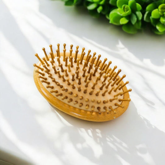 sustainable, zero waste, earth - friendly, plastic - free Bamboo Travel Hairbrush - Bamboo Switch