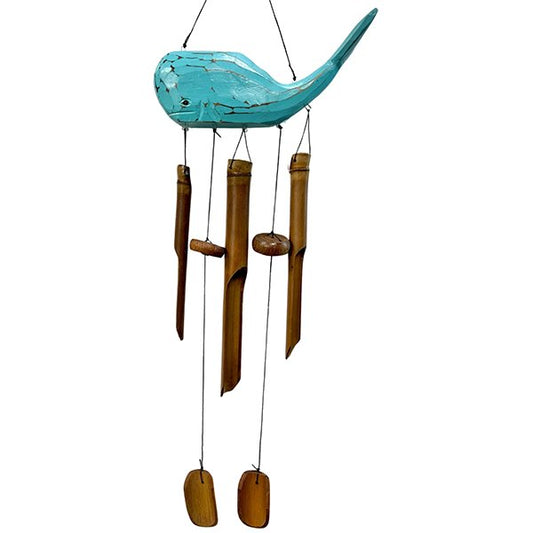 sustainable, zero waste, earth - friendly, plastic - free Bamboo Wind Chime - Blue Whale - Bamboo Switch