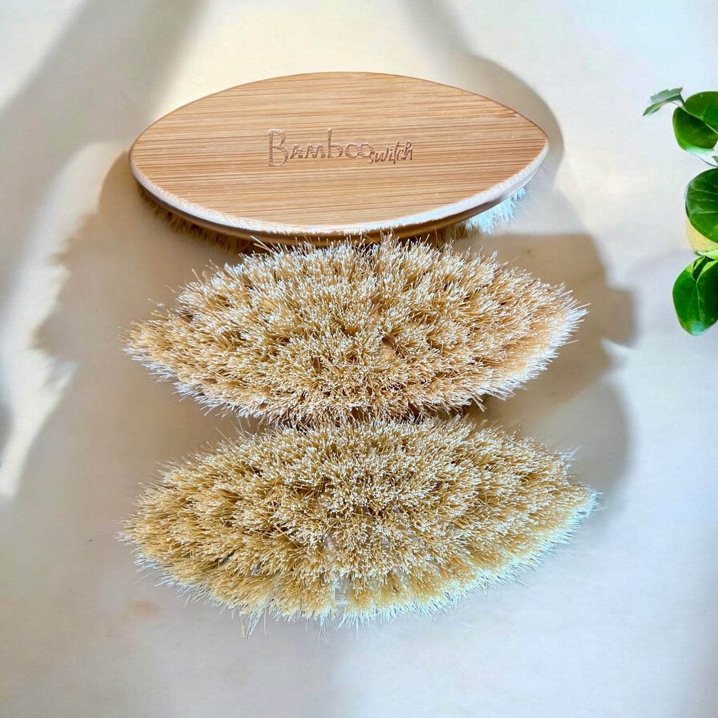 sustainable, zero waste, earth - friendly, plastic - free Cleaning Brush - Sisal Bristle - Bamboo Switch