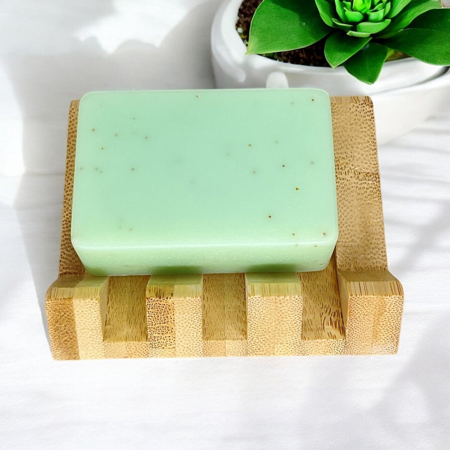 sustainable, zero waste, earth - friendly, plastic - free Cold Process Soap Bar | Tea Tree - Bamboo Switch