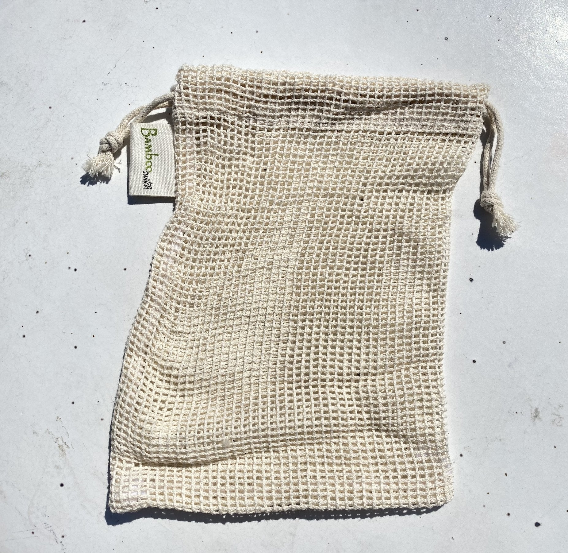 sustainable, zero waste, earth - friendly, plastic - free Cotton Mesh Wash Bag - Bamboo Switch