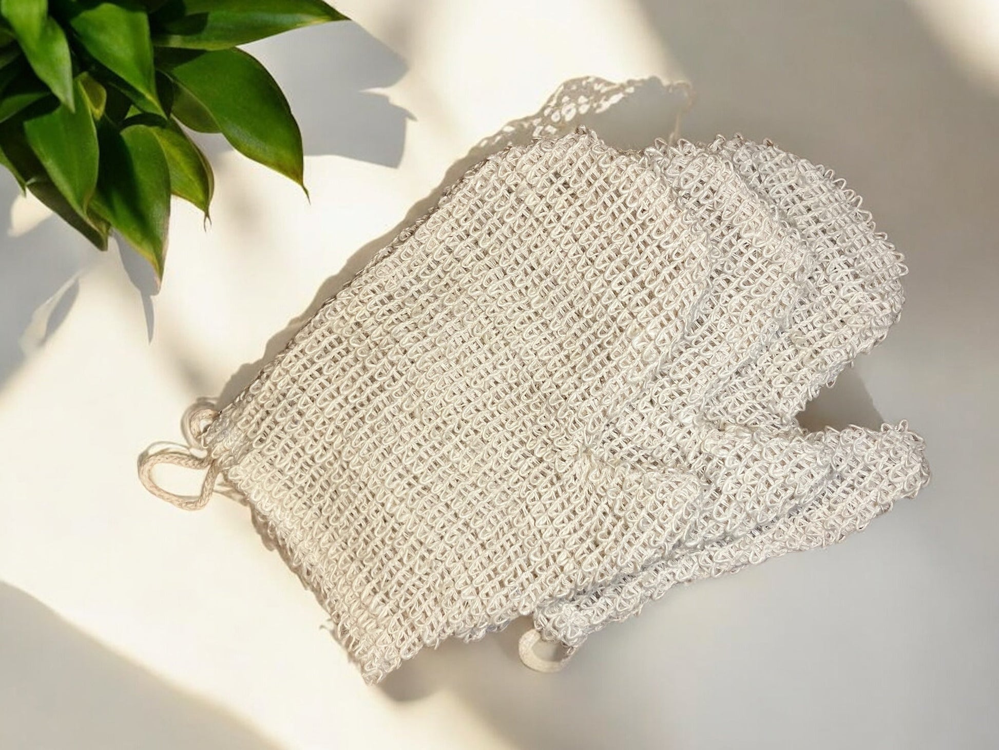 sustainable, zero waste, earth - friendly, plastic - free Sisal Exfoliating Glove - Bamboo Switch