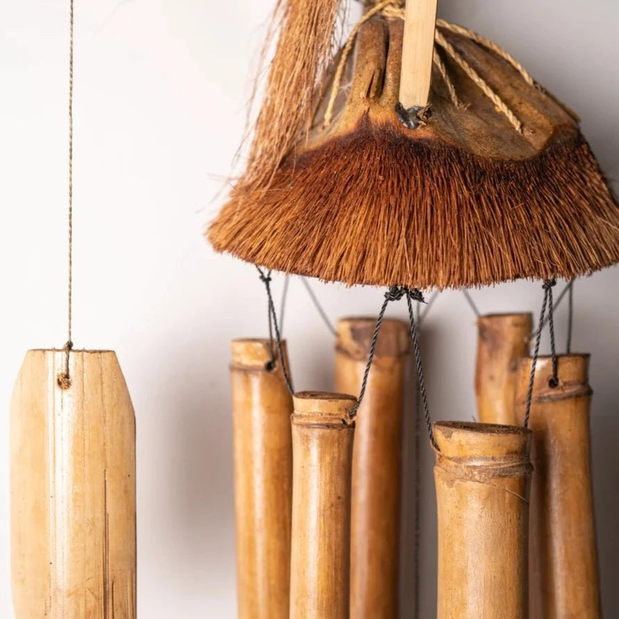 sustainable, zero waste, earth-friendly, plastic-free Bamboo Wind Chime - Bird Nest - Bamboo Switch