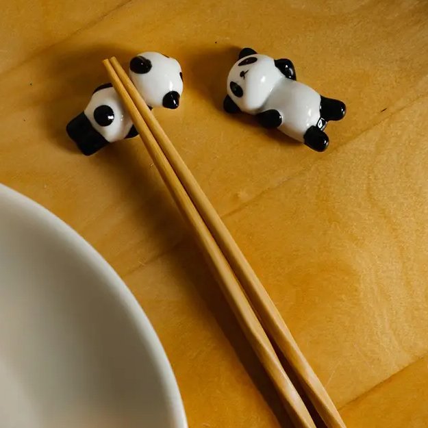 sustainable, zero waste, earth-friendly, plastic-free Panda Chopstick Rest | Set of 2 - Bamboo Switch