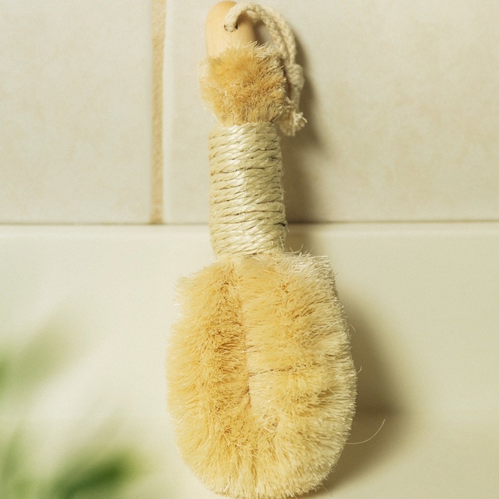 Uncoated Long Handle Sisal Kitchen Brush // Bayou with Love