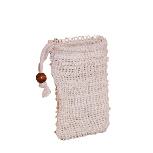 sustainable, zero waste, earth-friendly, plastic-free Sisal Soap Saver Bag - Bamboo Switch